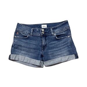 Hudson Women’s Croxley Mid Low Rise Cuffed Denim Shorts Size 27